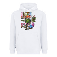 White Easter Saurus Rex Heavyweight Hoodie - OliviaCreatesArt