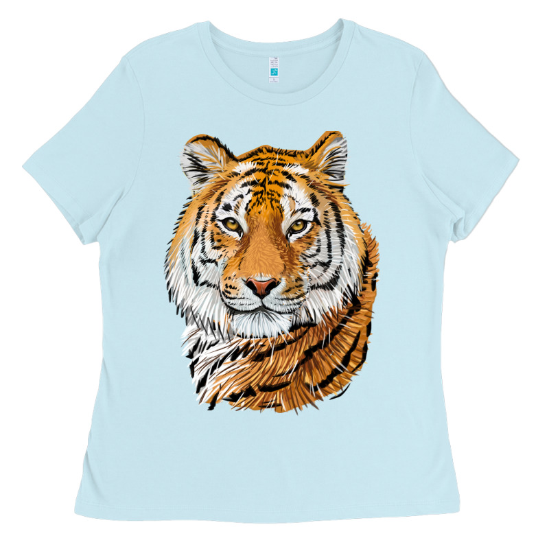 Tiger Head Ladies Tee by LillyAllenDesigns | Teevron