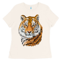 Bone Tiger Head Ladies Tee - LillyAllenDesigns