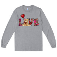 Heather Grey valentines day tedybear love Long Sleeve Tee - RanaPortraitStore