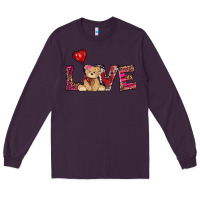 Plum valentines day tedybear love Long Sleeve Tee - RanaPortraitStore