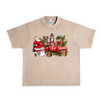 French Oak Santa Snowman Reindeer Penguin Elf Christmas Truck Urban Heavy Tee - BundleAndBundleShop