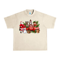 Sandshell Santa Snowman Reindeer Penguin Elf Christmas Truck Urban Heavy Tee - BundleAndBundleShop