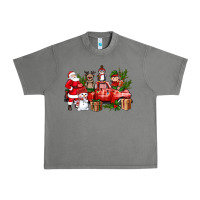 Tornado Santa Snowman Reindeer Penguin Elf Christmas Truck Urban Heavy Tee - BundleAndBundleShop