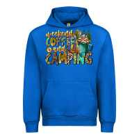Cobalt Weekends Coffee And Camping Urban Hoodie - CowhideDigitalArt