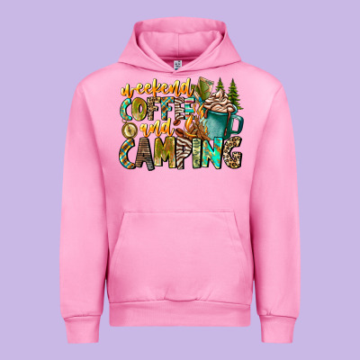 Weekends Coffee And Camping Urban Hoodie Designed By Cowhidedigitalart
