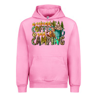 Fuchsia Pink Weekends Coffee And Camping Urban Hoodie - CowhideDigitalArt