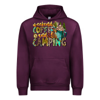 Mauve Wine Weekends Coffee And Camping Urban Hoodie - CowhideDigitalArt