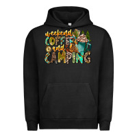 Pigment Black Weekends Coffee And Camping Urban Hoodie - CowhideDigitalArt