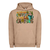 Pigment Burro Weekends Coffee And Camping Urban Hoodie - CowhideDigitalArt