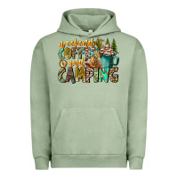 Pigment Oil Green Weekends Coffee And Camping Urban Hoodie - CowhideDigitalArt