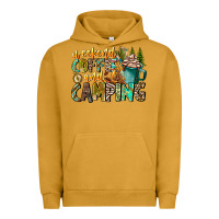 Pigment Peanut Butter Weekends Coffee And Camping Urban Hoodie - CowhideDigitalArt