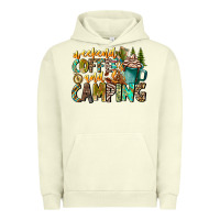 Pigment Pistachio Weekends Coffee And Camping Urban Hoodie - CowhideDigitalArt