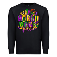 Black mardi gras queen Premium Sweatshirt - FaDigitalArtStudio