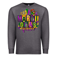 Charcoal Heather mardi gras queen Premium Sweatshirt - FaDigitalArtStudio