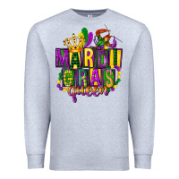 Heather Grey mardi gras queen Premium Sweatshirt - FaDigitalArtStudio