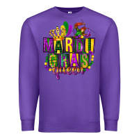 Purple mardi gras queen Premium Sweatshirt - FaDigitalArtStudio