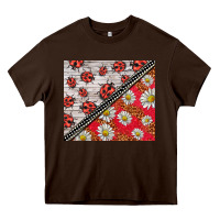 Chocolate Brown ladybug Heavy Core Tee - BarkalooDesign