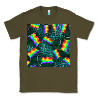 Army Green Pride lgbtq flags with leopard seamless pattern Classic Tee - BundleAndBundleShop