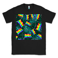 Black Pride lgbtq flags with leopard seamless pattern Classic Tee - BundleAndBundleShop