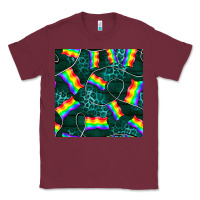 Burgundy Pride lgbtq flags with leopard seamless pattern Classic Tee - BundleAndBundleShop