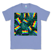 Colony Blue Pride lgbtq flags with leopard seamless pattern Classic Tee - BundleAndBundleShop