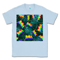 Dusty Blue Pride lgbtq flags with leopard seamless pattern Classic Tee - BundleAndBundleShop