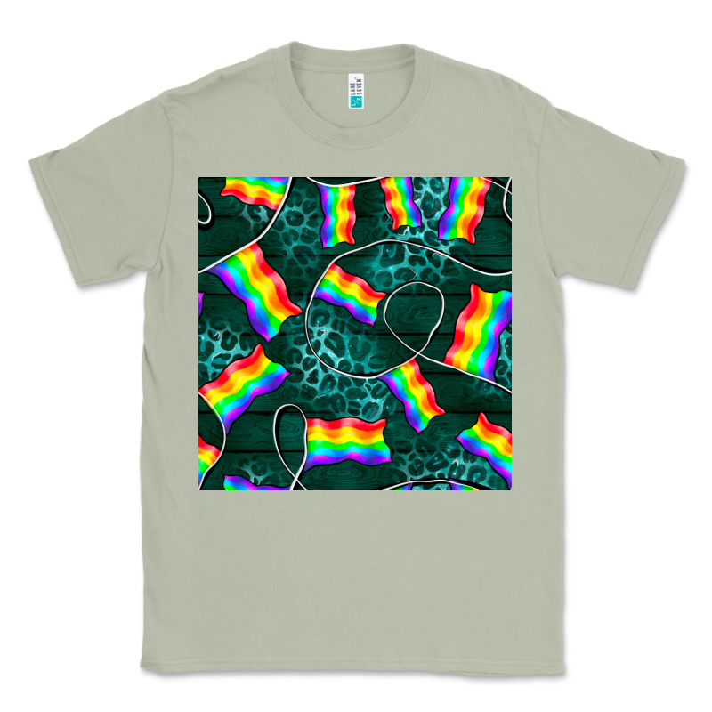 Pride Lgbtq Flags With Leopard Seamless Pattern Classic Tee by BundleAndBundleShop | Teevron