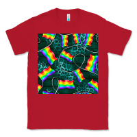 Red Pride lgbtq flags with leopard seamless pattern Classic Tee - BundleAndBundleShop