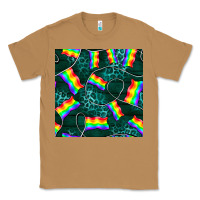 Toasted Coconut Pride lgbtq flags with leopard seamless pattern Classic Tee - BundleAndBundleShop