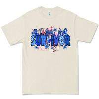 Bone I am a survivor Colon Cancer blue ribbon Premium Tee - NancyCooperArtShop