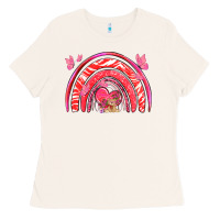 Bone valentines day rainbow with heart Ladies Tee - NancyCooperArtShop