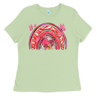 Matcha valentines day rainbow with heart Ladies Tee - NancyCooperArtShop