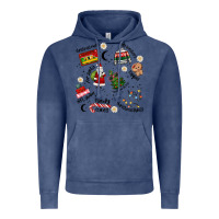Vintage Denim Merry Christmas Vintage Hoodie - MaliasSmallBusiness