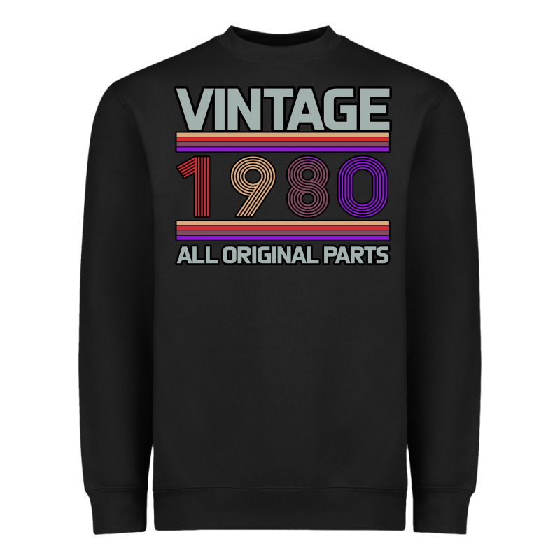 Vintage 1980 Birthday Heavyweight Sweatshirt by Bettercallsaul | Teevron