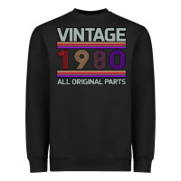 Black Vintage 1980 Birthday Heavyweight Sweatshirt - Bettercallsaul
