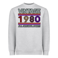 Heather Grey Vintage 1980 Birthday Heavyweight Sweatshirt - Bettercallsaul