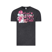 Vintage Black i am snow cute pink bbs Vintage Tee - BundleAndBundleShop