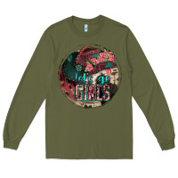 Army Green let's go girls Long Sleeve Tee - Jasminsmagicworld