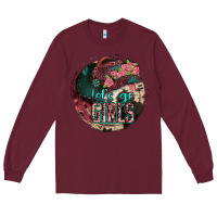 Burgundy let's go girls Long Sleeve Tee - Jasminsmagicworld