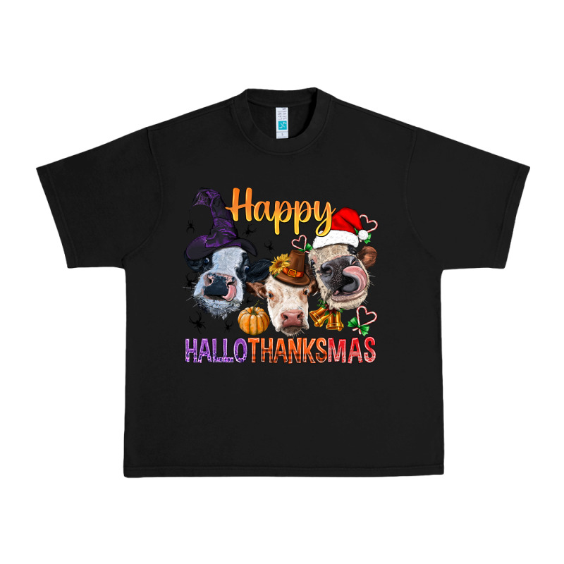 Happy Hallothanksmas Cows Urban Heavy Tee by BundleAndBundleShop | Teevron