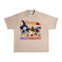 French Oak Happy Hallothanksmas Cows Urban Heavy Tee - BundleAndBundleShop