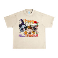Sandshell Happy Hallothanksmas Cows Urban Heavy Tee - BundleAndBundleShop
