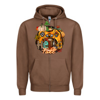 Chestnut hello fall gamer Zipper Hoodie - CowGirlArtShop