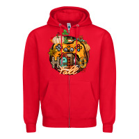 Red hello fall gamer Zipper Hoodie - CowGirlArtShop