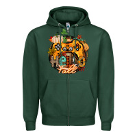 Sports Green hello fall gamer Zipper Hoodie - CowGirlArtShop