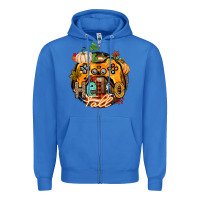 True Royal hello fall gamer Zipper Hoodie - CowGirlArtShop