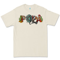 Western Christmas Papa Claus Sunflowers And Cactus Premium Tee | Teevron