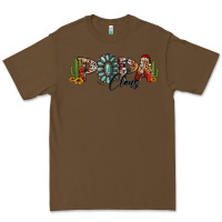 Cacao western christmas papa claus sunflowers and cactus Premium Tee - Jasminsmagicworld