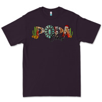 Plum western christmas papa claus sunflowers and cactus Premium Tee - Jasminsmagicworld